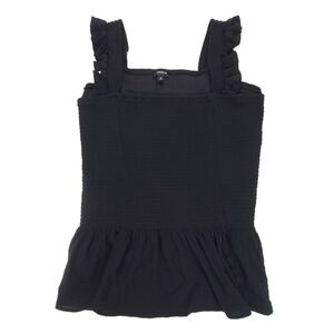 NEW Torrid Peplum Washable Crinkle Gauze Smocked Tank Top Plus Size 5X Black